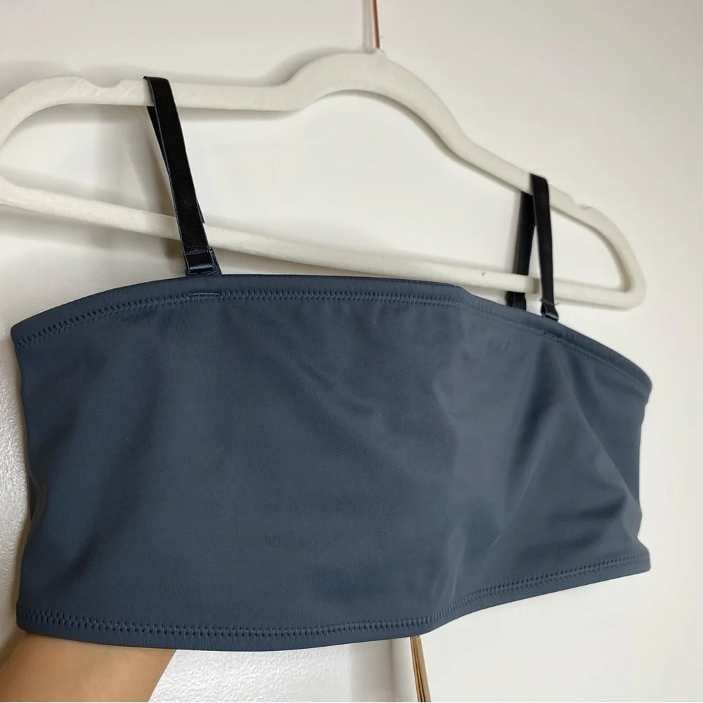 NEW!! SKIMS shaping Swim Bandeau Bikini Top - Gunmetal
